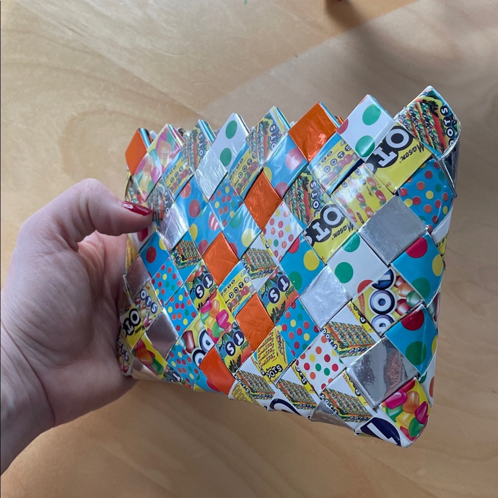 DOTS Upcycled Candy Wrapper Wristlet - Nahui Ollin - Picture 8 of 13